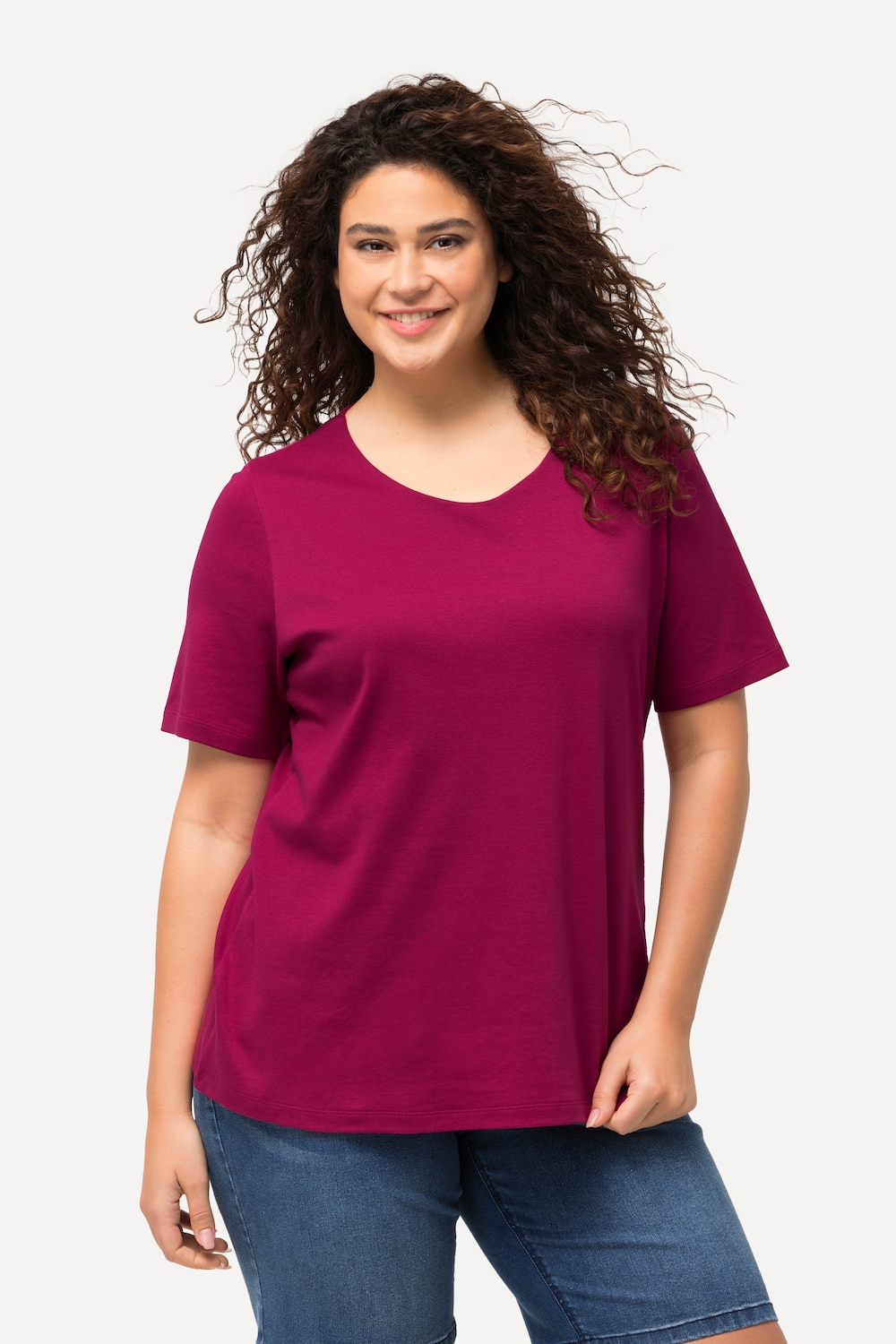 Große Größen Shirt, Damen, rosa, Größe: 58/60, Baumwolle, Ulla Popken von Ulla Popken