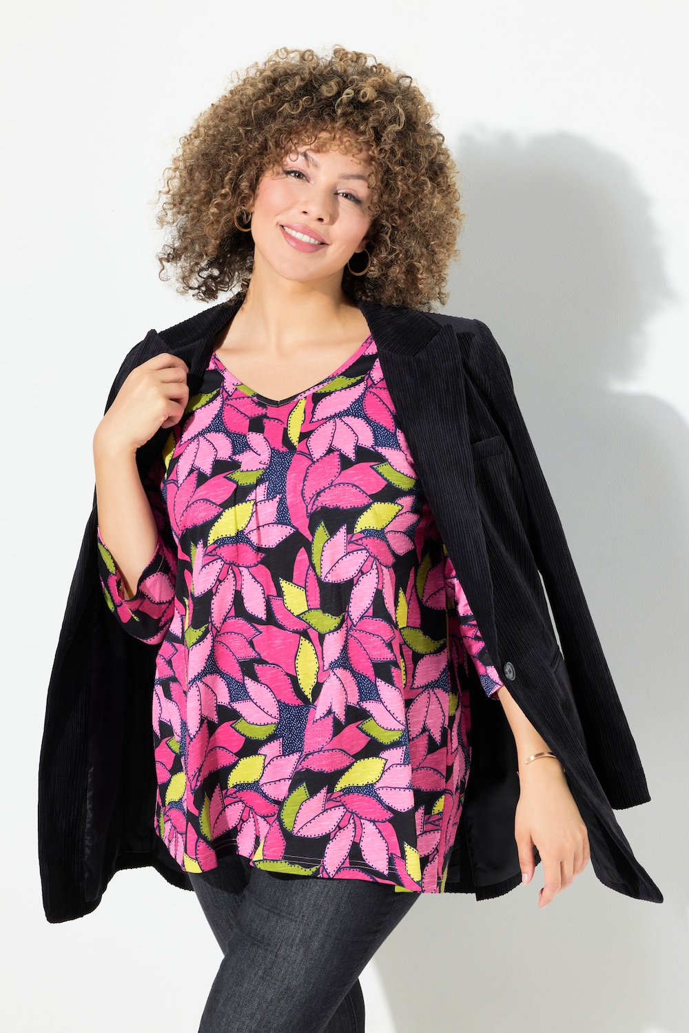 Große Größen Shirt, Damen, rosa, Größe: 58/60, Baumwolle, Ulla Popken von Ulla Popken