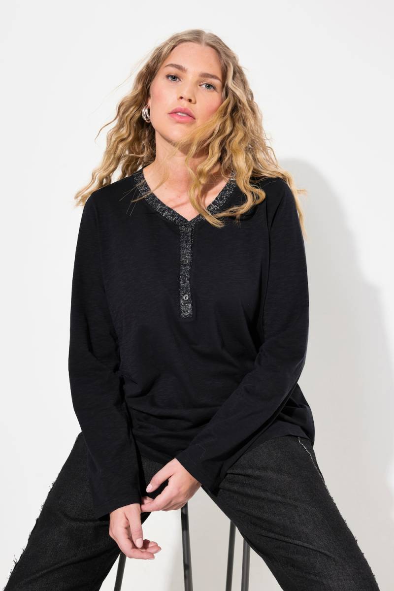 Große Größen Shirt, Damen, schwarz, Größe: 42/44, Baumwolle, Ulla Popken von Ulla Popken