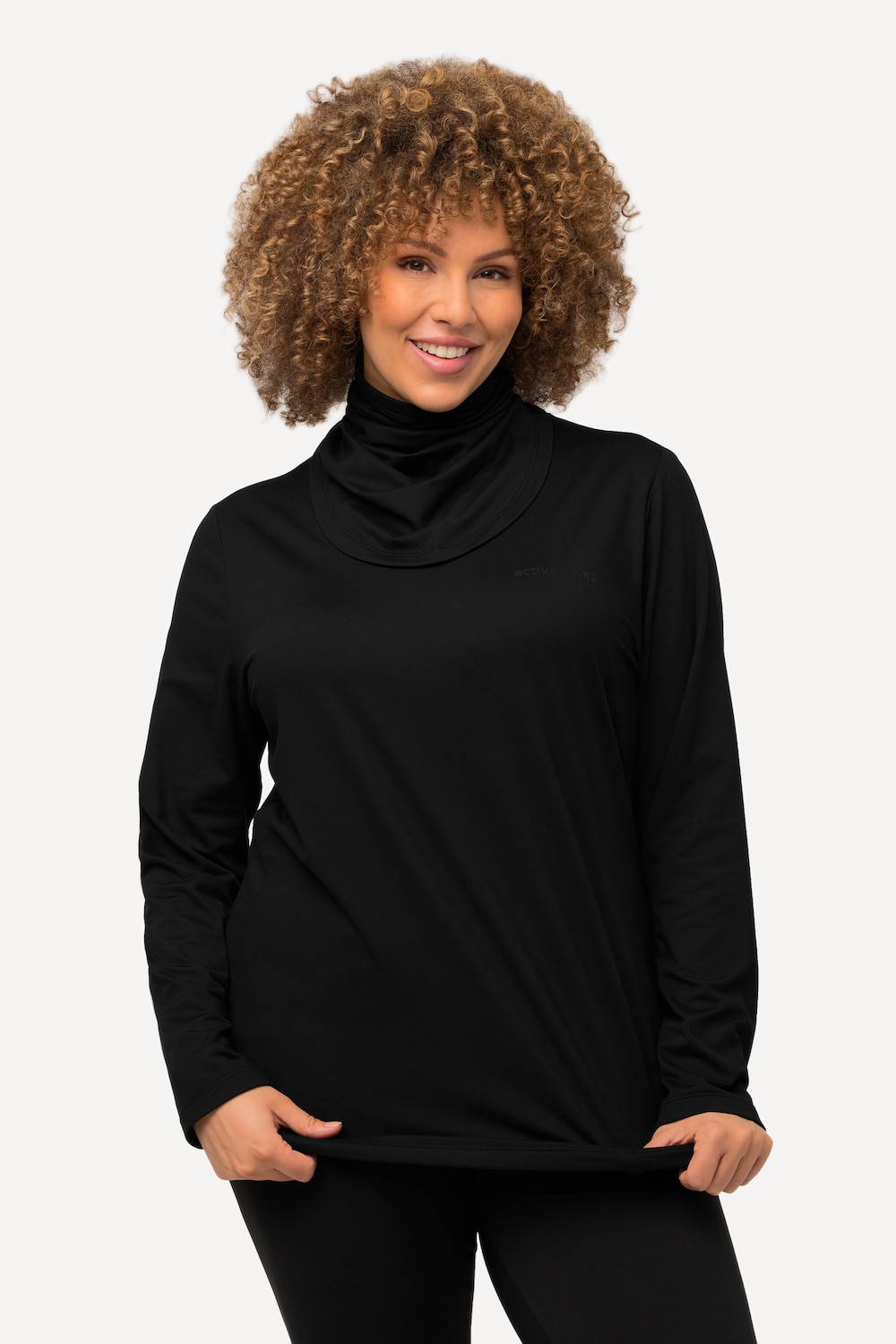 Große Größen Ski-Funktionsshirt, Damen, schwarz, Größe: 46/48, Ulla Popken von Ulla Popken