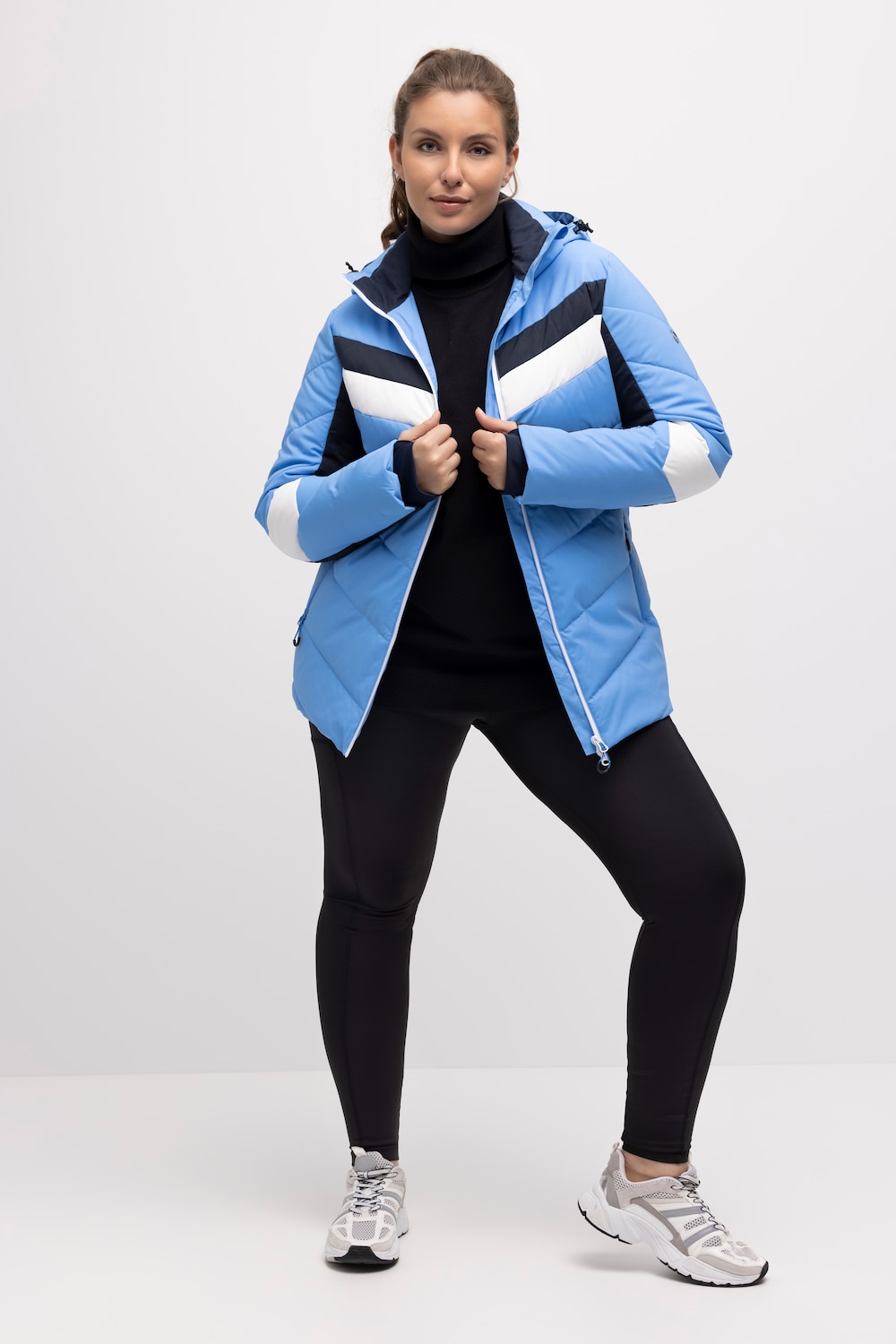 Große Größen Performancejacke, Damen, blau, Größe: 62/64, Polyester, Ulla Popken von Ulla Popken