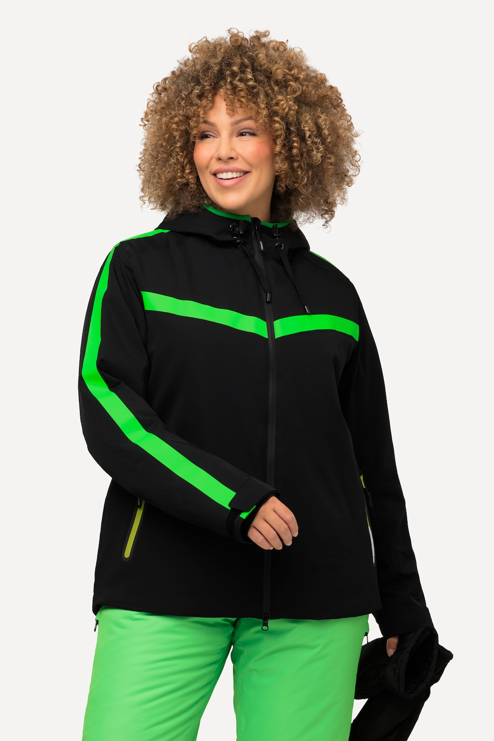 Große Größen Performancejacke, Damen, schwarz, Größe: 42/44, Polyester/Synthetische Fasern, Ulla Popken von Ulla Popken