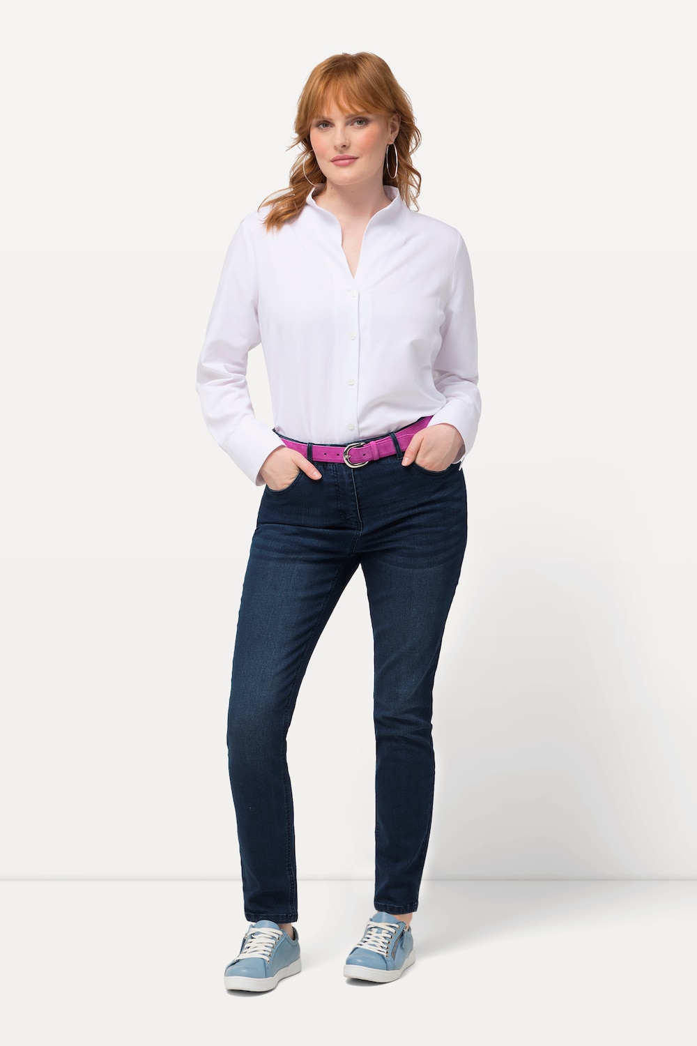 Große Größen Skinny-Jeans Sarah, Damen, blau, Größe: 48, Baumwolle/Polyester/Viskose, Ulla Popken von Ulla Popken