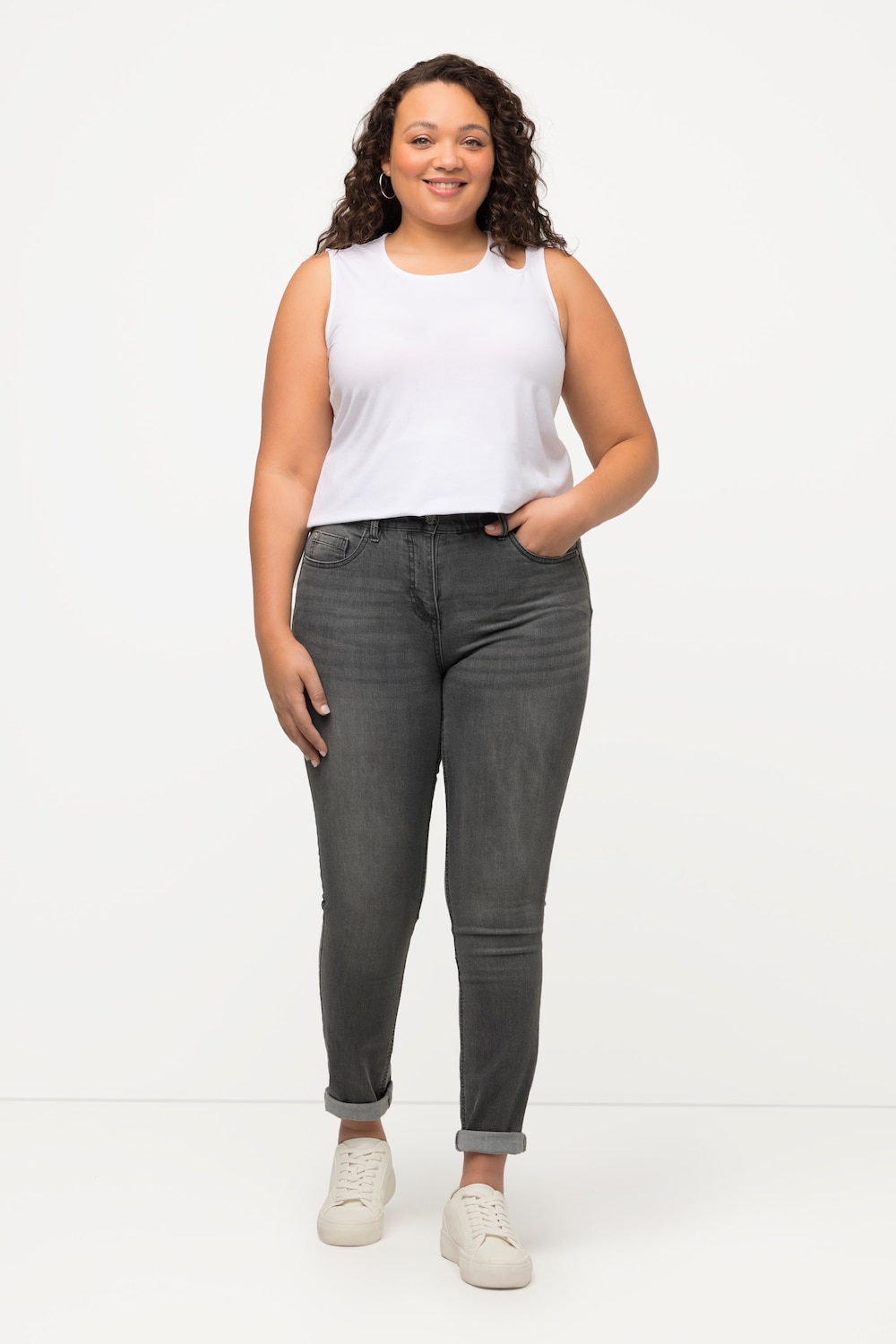 Große Größen Skinnyjeans Sarah, Damen, grau, Größe: 25, Baumwolle/Polyester/Viskose, Ulla Popken Große Größen Skinnyjeans Sarah, Damen, grau, Größe: 25, Baumwolle/Polyester/Viskose, Ulla Popken von Ulla Popken