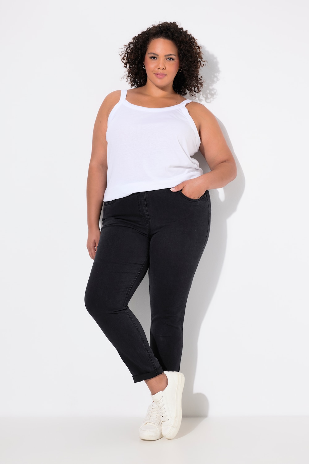 Große Größen Skinnyjeans Sarah, Damen, schwarz, Größe: 29, Baumwolle/Polyester/Viskose, Ulla Popken von Ulla Popken