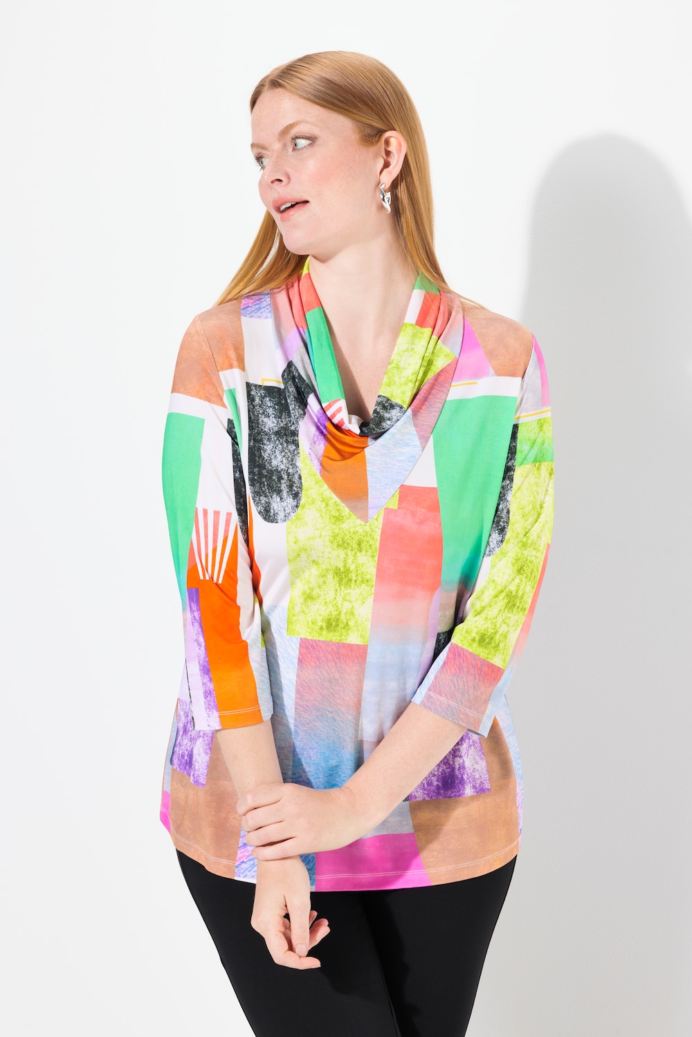 Große Größen Slinkyshirt, Damen, weiß, Größe: 54/56, Viskose, Ulla Popken von Ulla Popken