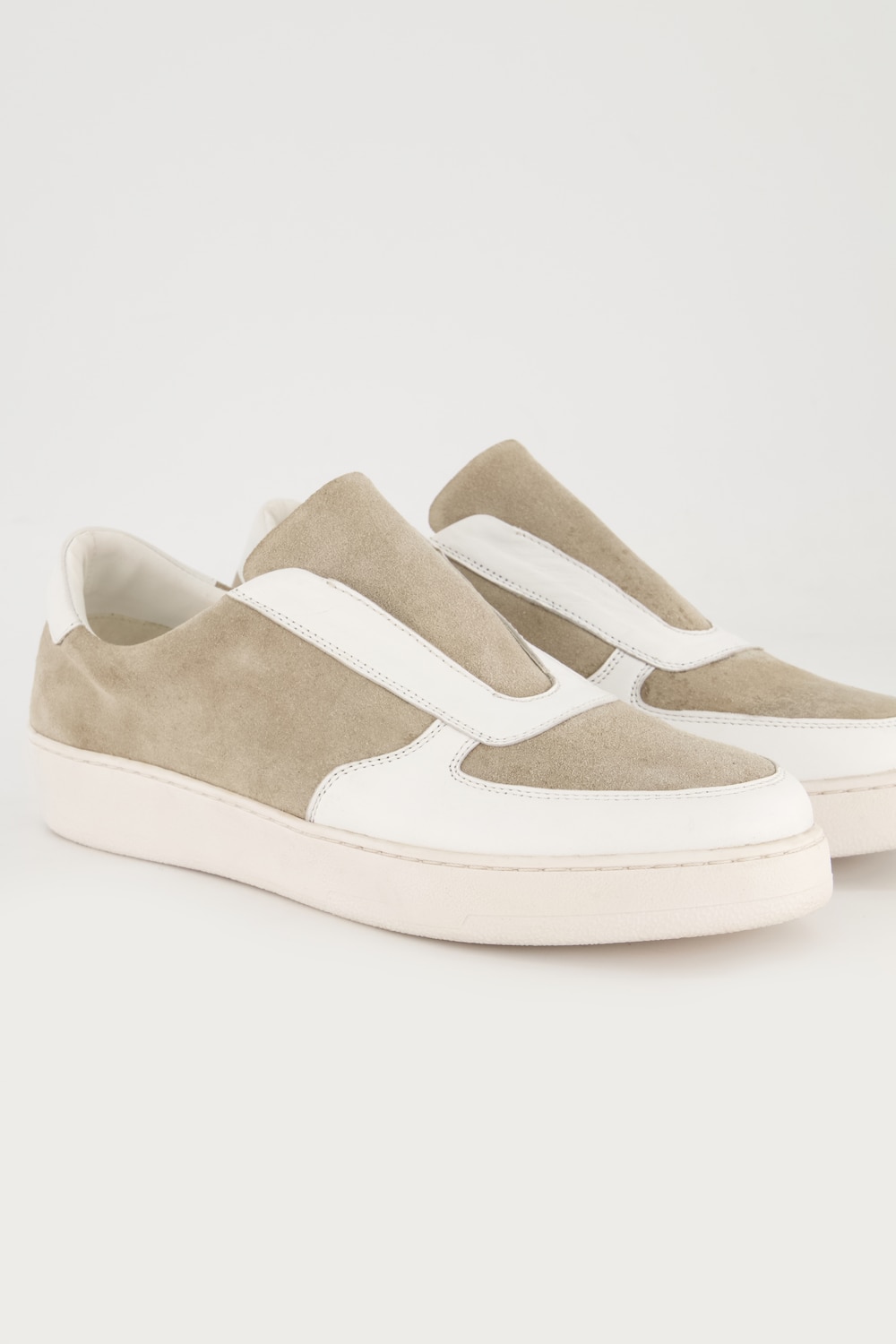 Slip-On-Sneaker, Damen, beige, Größe: 38, Leder, Ulla Popken von Ulla Popken