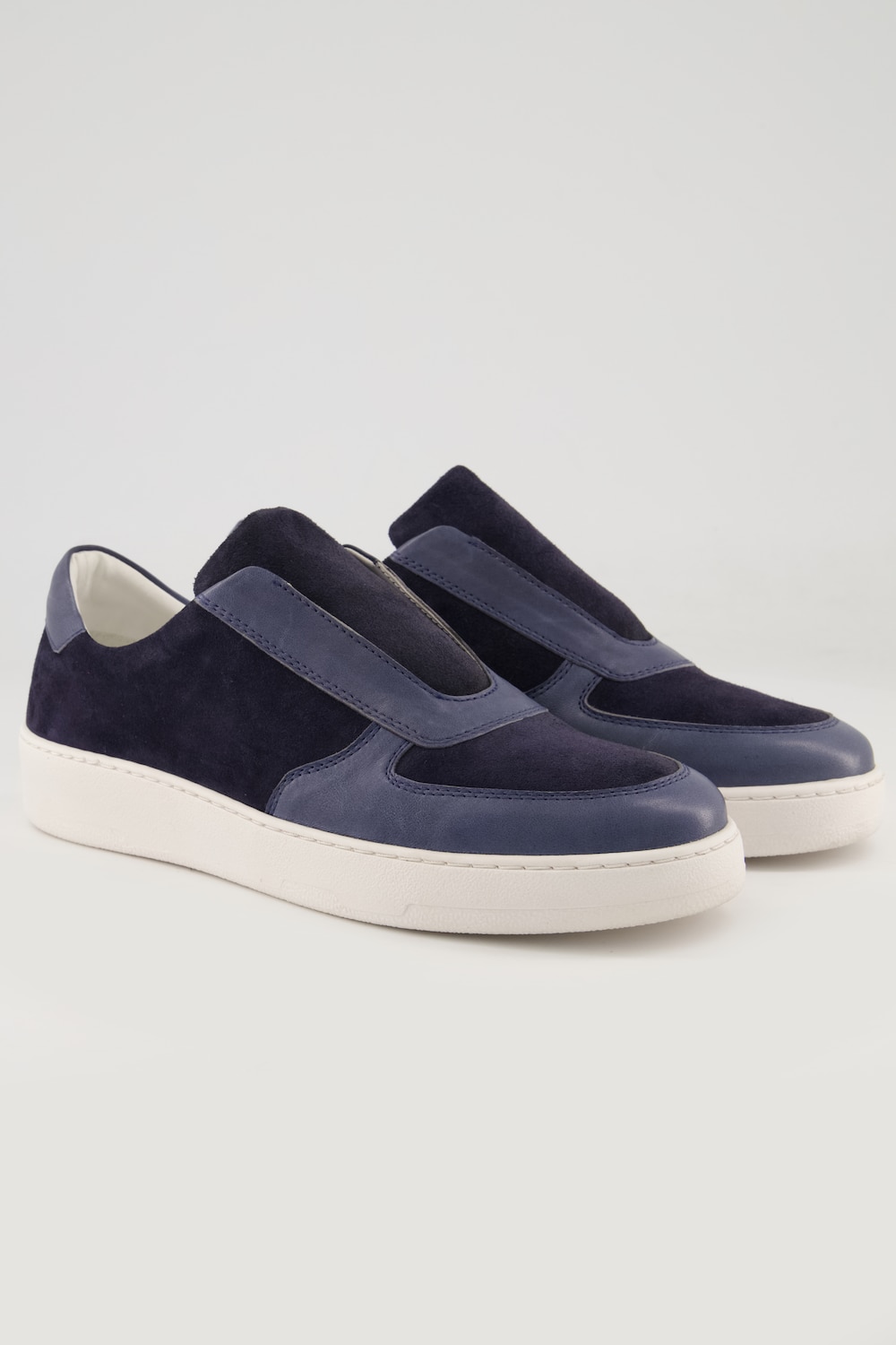 Slip-On-Sneaker, Damen, blau, Größe: 40, Leder, Ulla Popken von Ulla Popken