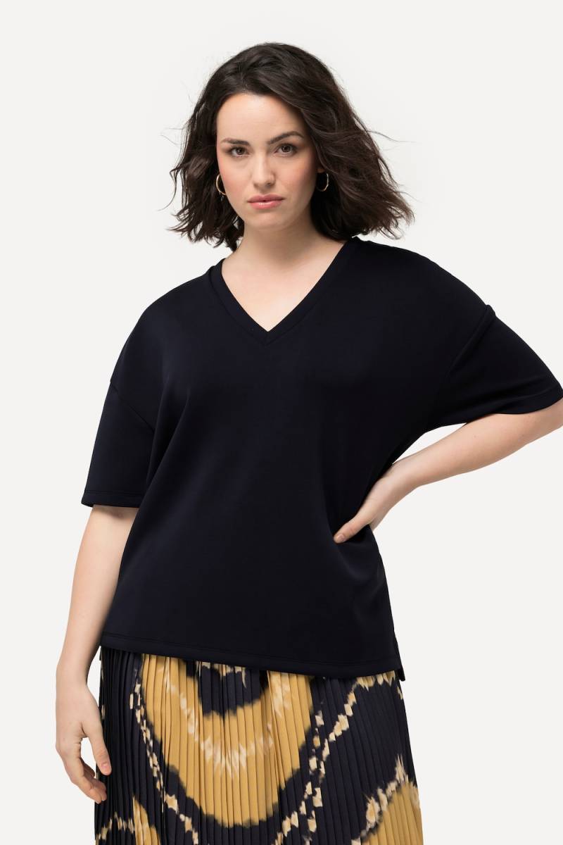 Große Größen Soft-Sweatshirt, Damen, blau, Größe: 42/44, Synthetische Fasern/Polyester/Elasthan, Ulla Popken von Ulla Popken