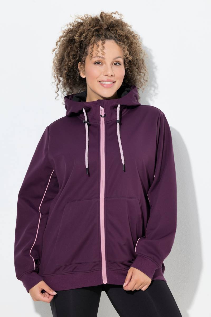 Große Größen Softshell-Funktionsjacke, Damen, lila, Größe: 50/52, Polyester, Ulla Popken von Ulla Popken
