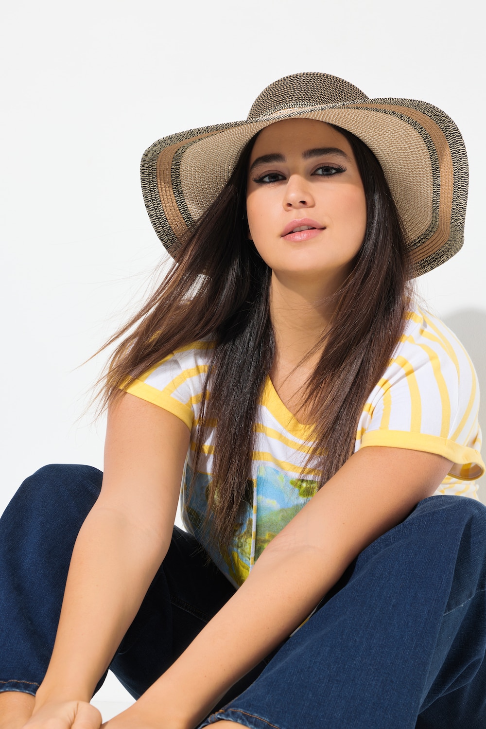 Große Größen Sonnenhut, Damen, braun, Größe: One Size, Sonstige, Ulla Popken von Ulla Popken