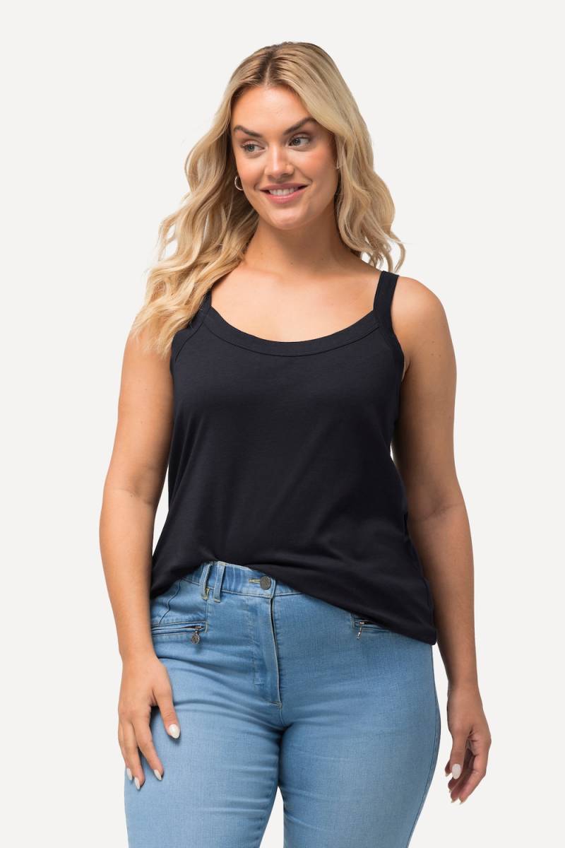 Große Größen Spaghettitop, Damen, blau, Größe: 54/56, Baumwolle/Synthetische Fasern, Ulla Popken Große Größen Spaghettitop, Damen, blau, Größe: 54/56, Baumwolle/Synthetische Fasern, Ulla Popken von Ulla Popken