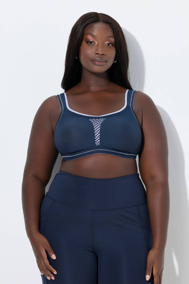 Große Größen Sport-BH, Damen, blau, Größe: 90B, Synthetische Fasern/Elasthan, Ulla Popken von Ulla Popken