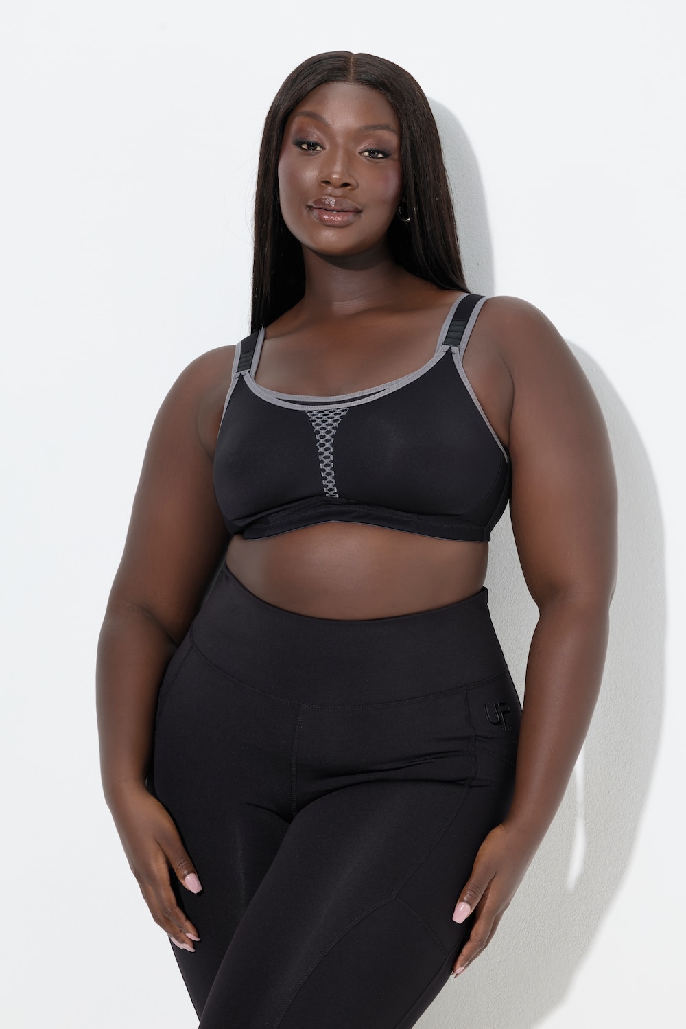 Große Größen Sport-BH, Damen, grau, Größe: 110D, Synthetische Fasern/Elasthan/Polyester, Ulla Popken von Ulla Popken