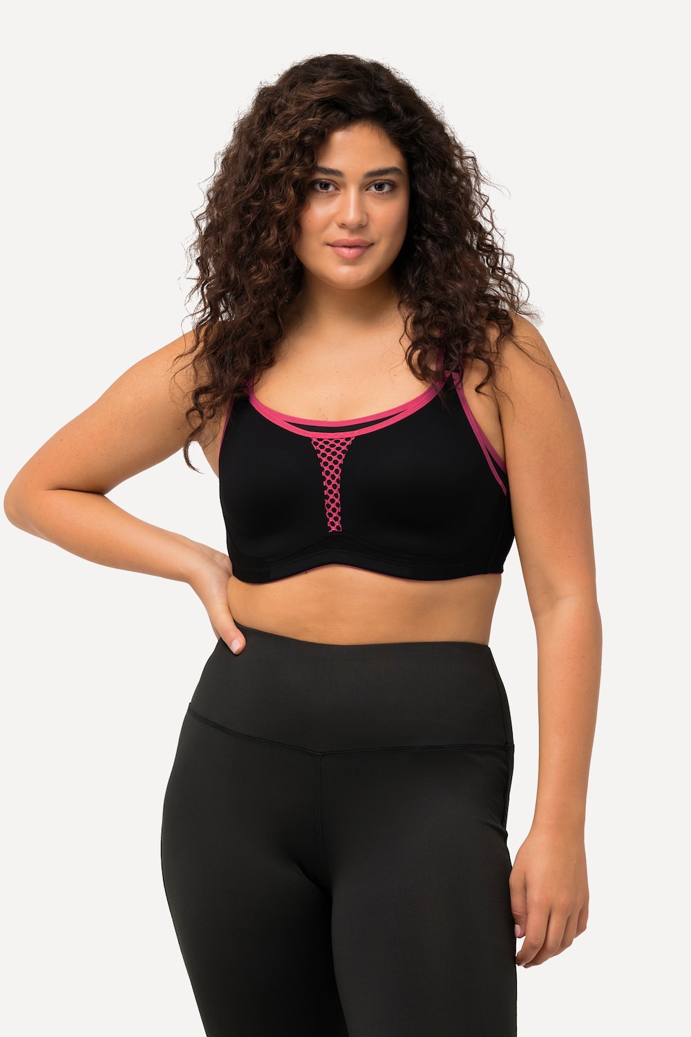 Große Größen Sport-BH, Damen, schwarz, Größe: 120D, Synthetische Fasern/Elasthan/Polyester, Ulla Popken von Ulla Popken