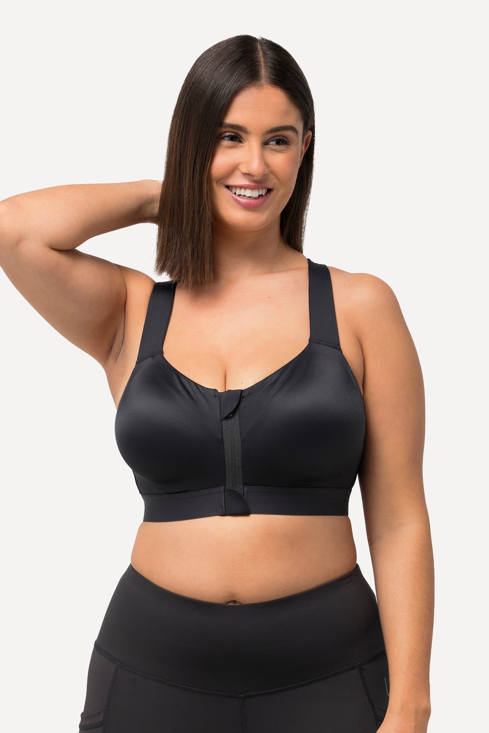 Große Größen Sport-BH, Damen, schwarz, Größe: 95B, Synthetische Fasern/Elasthan, Ulla Popken Große Größen Sport-BH, Damen, schwarz, Größe: 95B, Synthetische Fasern/Elasthan, Ulla Popken von Ulla Popken