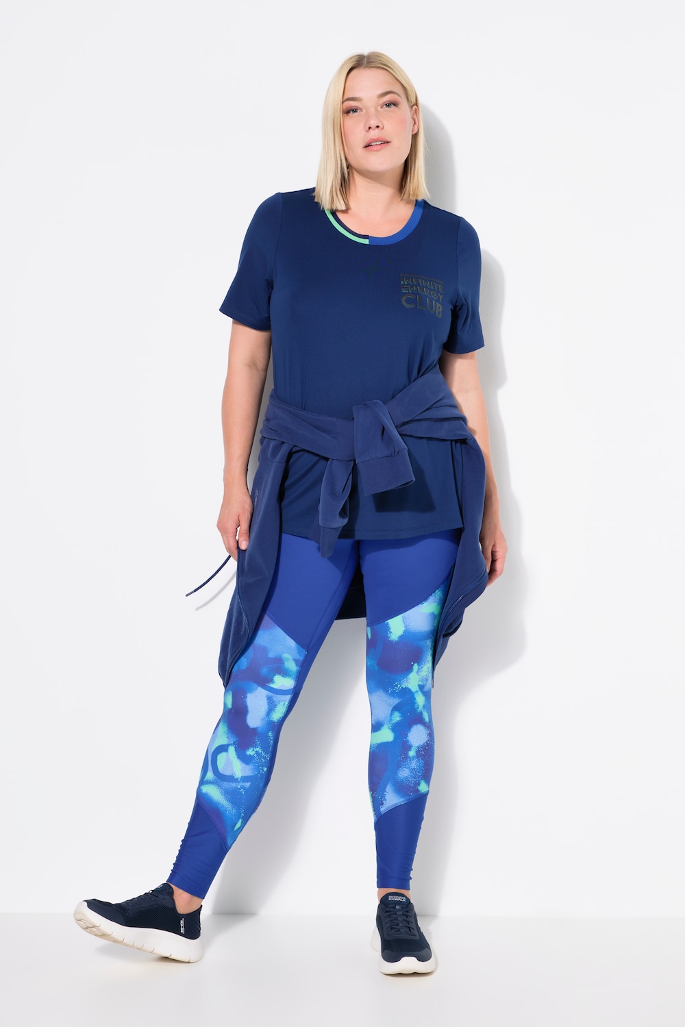 Große Größen Sport-Leggings, Damen, blau, Größe: 42/44, Polyester, Ulla Popken von Ulla Popken