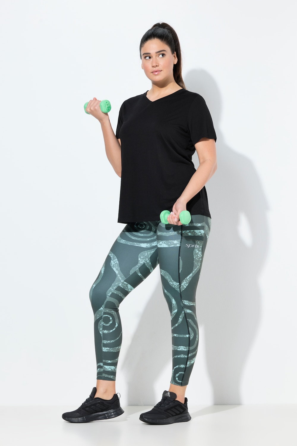 Große Größen Sport-Leggings, Damen, braun, Größe: 46/48, Elasthan, Ulla Popken von Ulla Popken