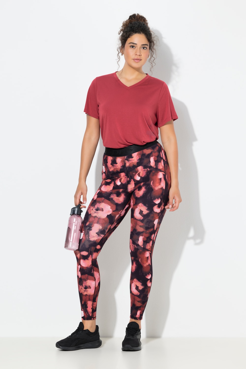 Große Größen Sport-Leggings, Damen, rot, Größe: 42/44, Synthetische Fasern/Elasthan, Ulla Popken von Ulla Popken