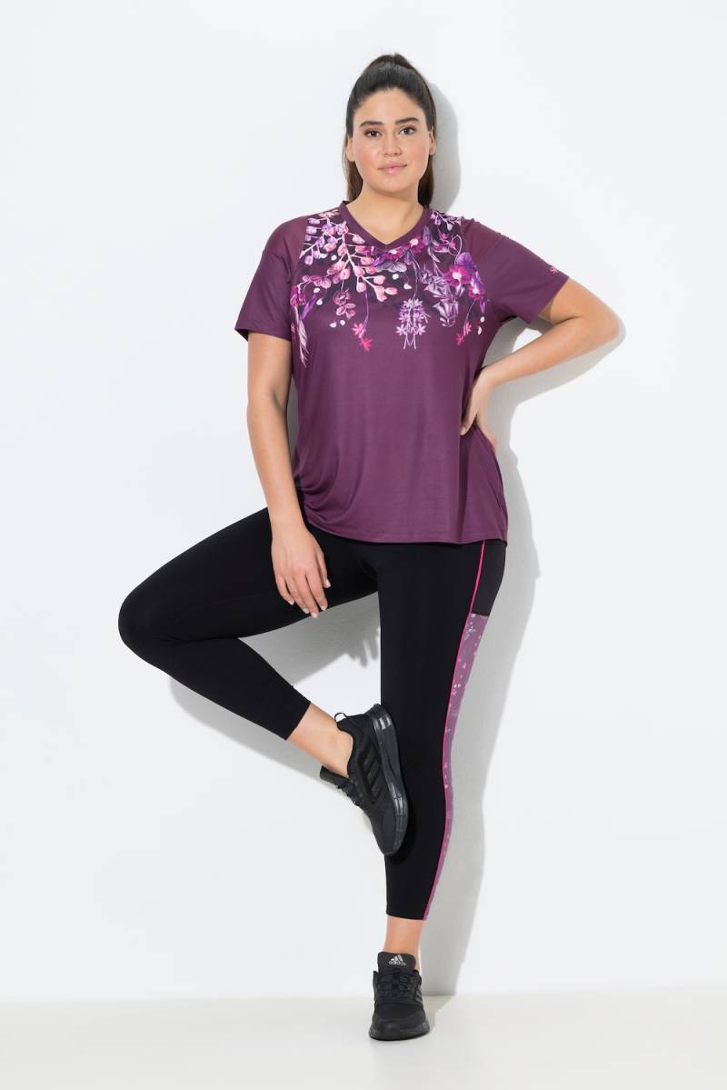 Große Größen Sport-Leggings, Damen, schwarz, Größe: 46/48, Polyester/Synthetische Fasern/Elasthan, Ulla Popken von Ulla Popken