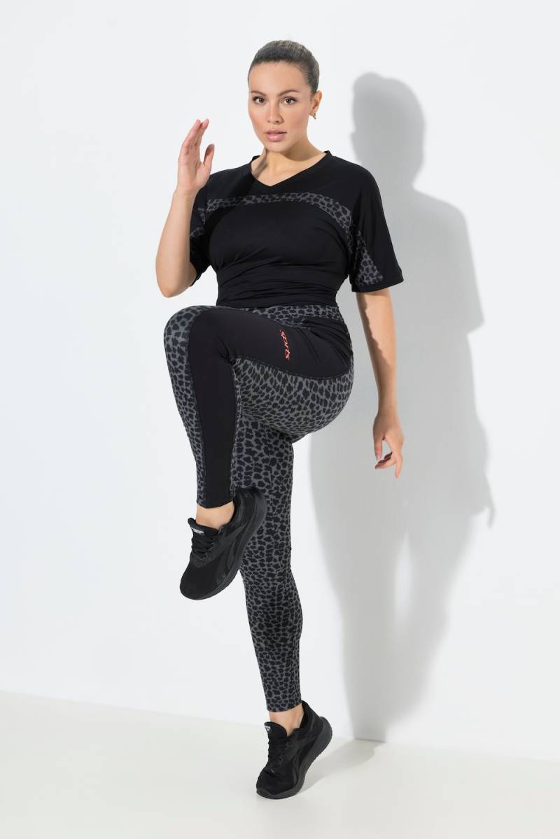 Große Größen Sport-Leggings, Damen, schwarz, Größe: 54/56, Elasthan, Ulla Popken von Ulla Popken