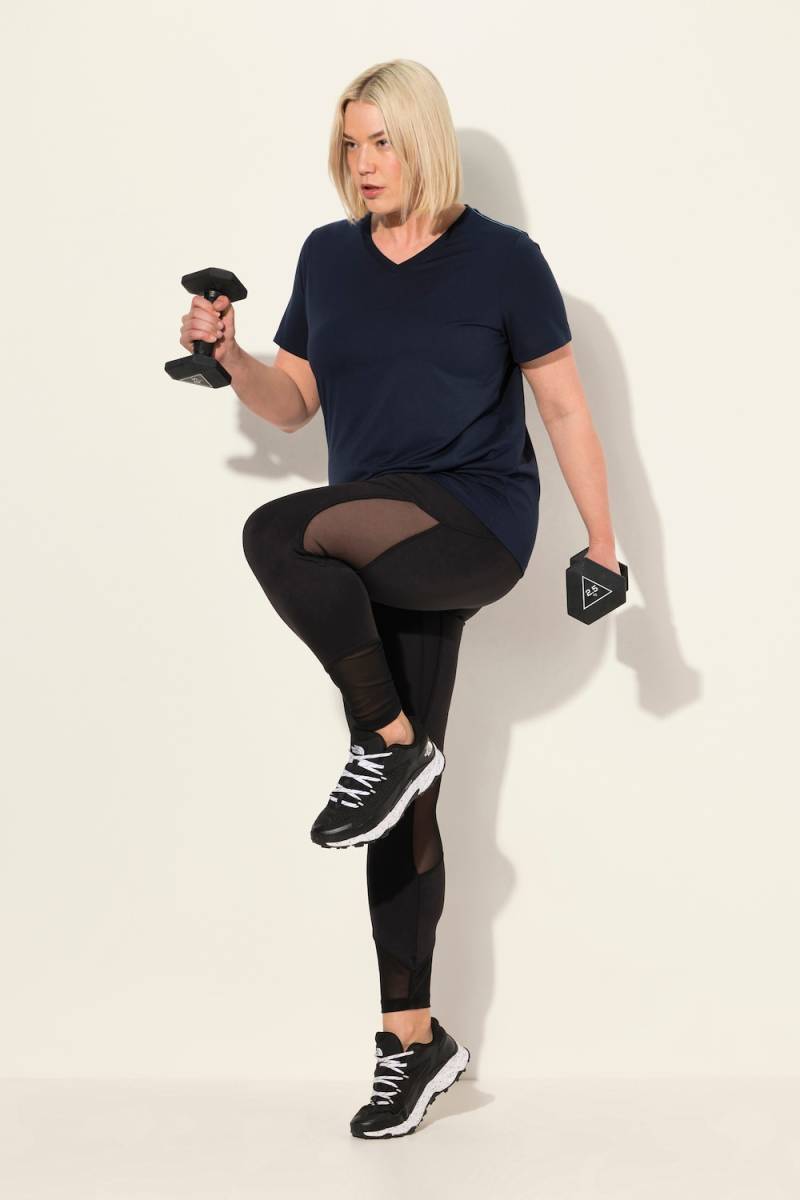 Große Größen Sport-Leggings, Damen, schwarz, Größe: 58/60, Polyester, Ulla Popken von Ulla Popken