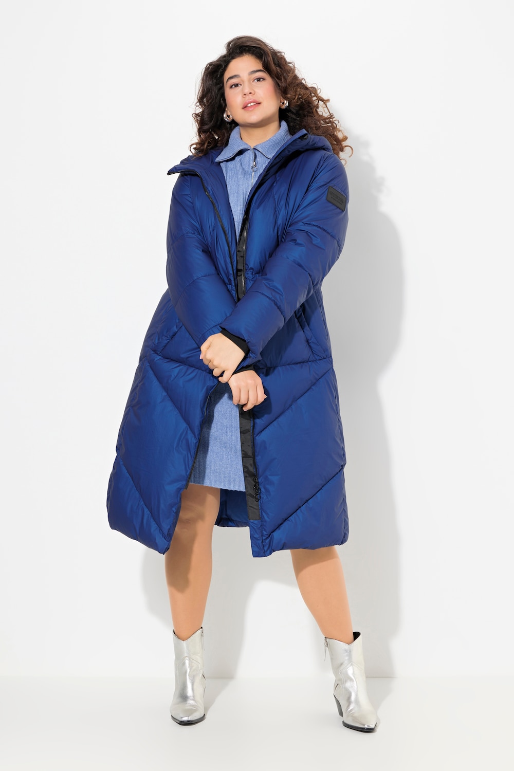 Große Größen Steppmantel, Damen, blau, Größe: 54/56, Polyester/Synthetische Fasern, Ulla Popken von Ulla Popken