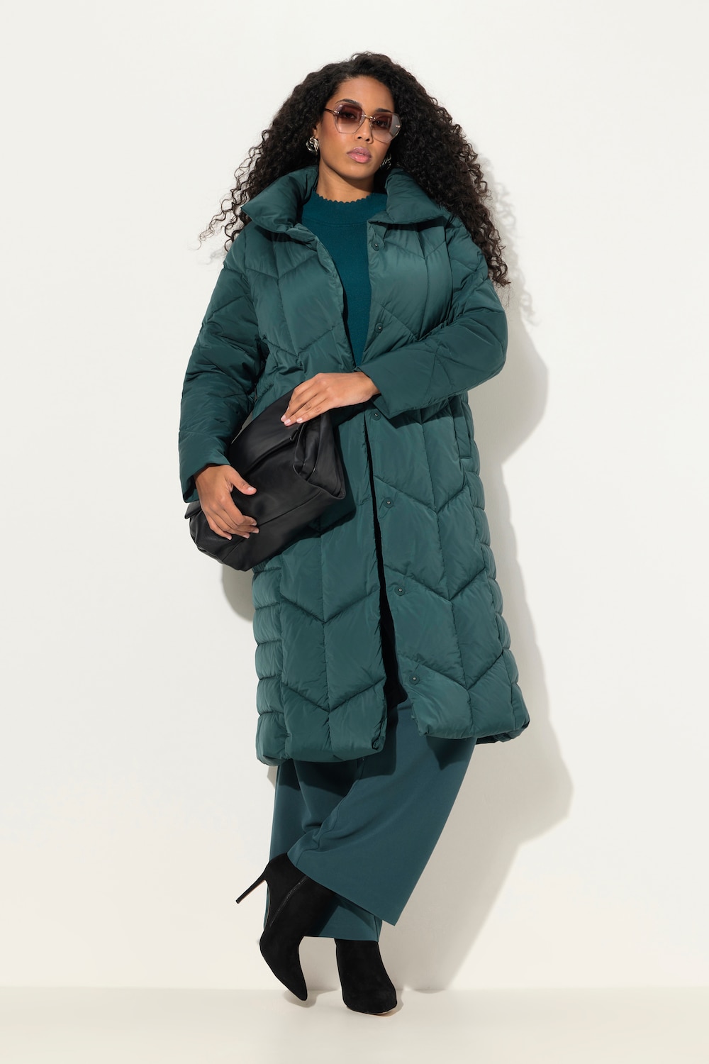 Große Größen Steppmantel, Damen, türkis, Größe: 46/48, Polyester, Ulla Popken Große Größen Steppmantel, Damen, türkis, Größe: 46/48, Polyester, Ulla Popken von Ulla Popken