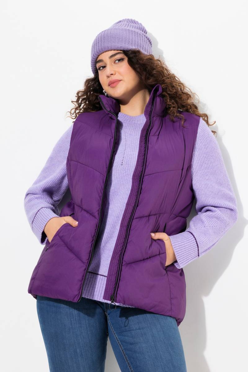 Große Größen Steppweste, Damen, lila, Größe: 46/48, Polyester, Ulla Popken von Ulla Popken