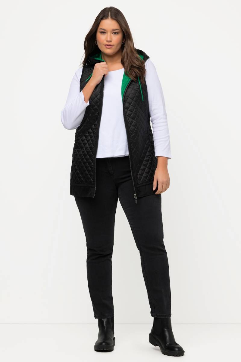 Große Größen Steppweste, Damen, schwarz, Größe: 42/44, Polyester, Ulla Popken von Ulla Popken