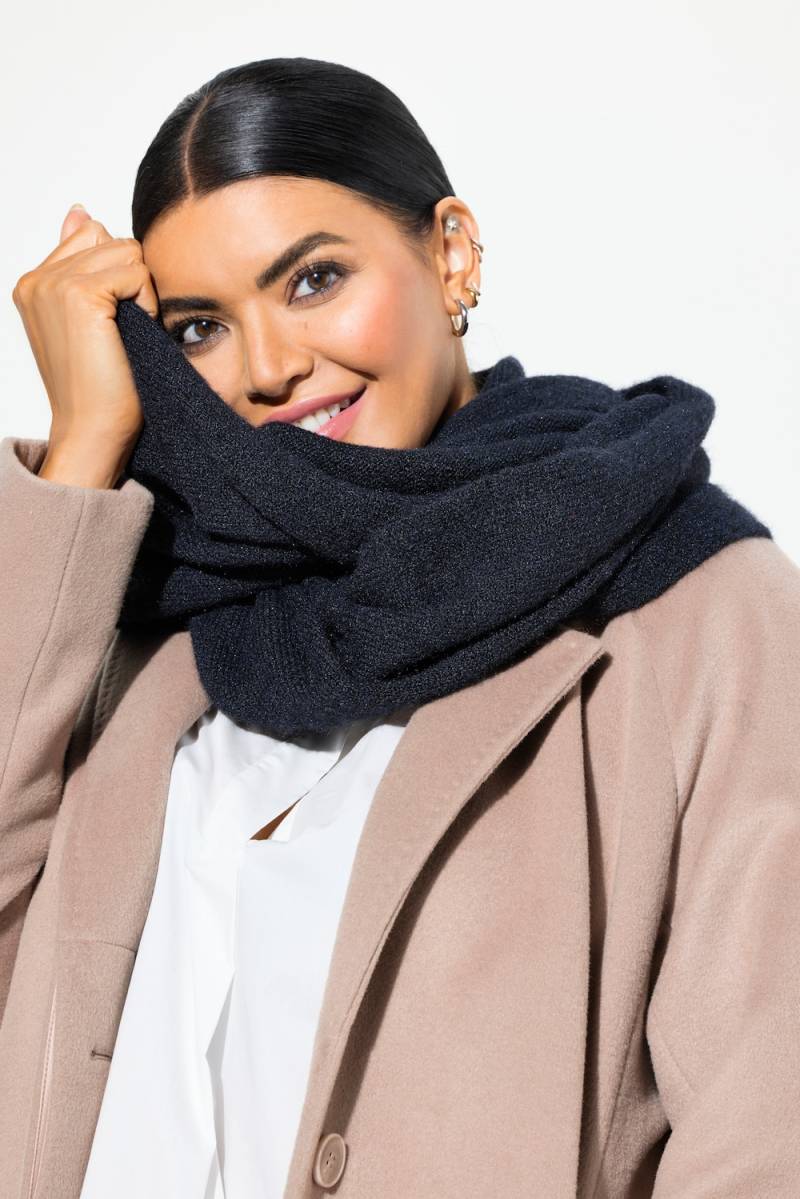 Große Größen Strick-Loop, Damen, blau, Größe: One Size, Ulla Popken von Ulla Popken