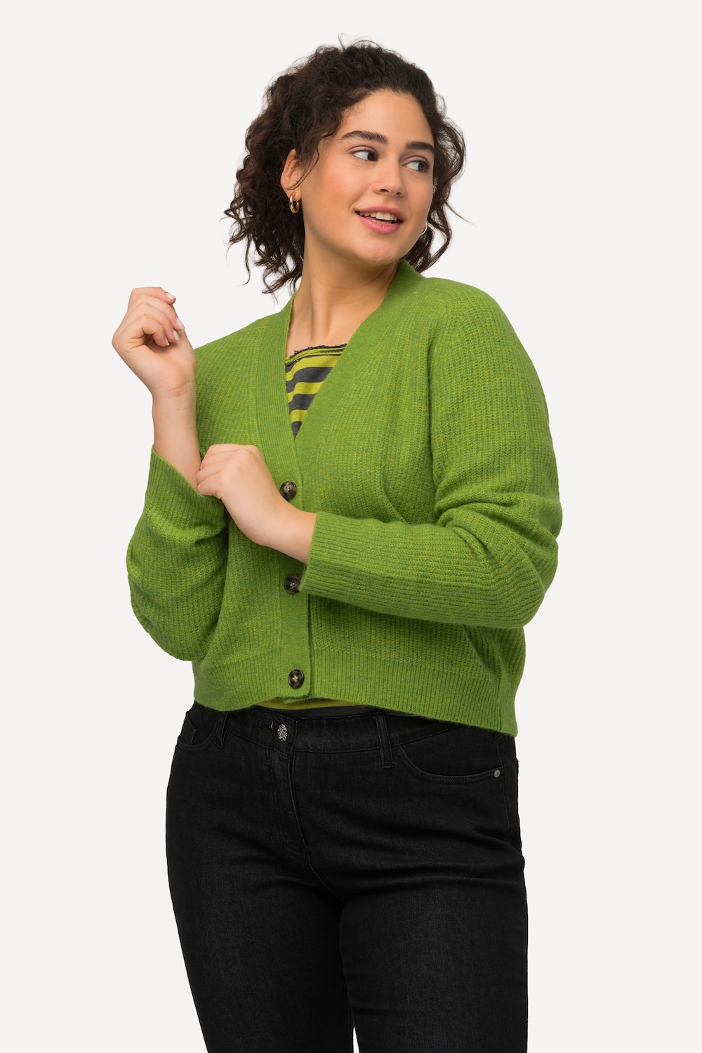 Große Größen Strickjacke, Damen, braun, Größe: 54/56, Synthetische Fasern, Ulla Popken von Ulla Popken