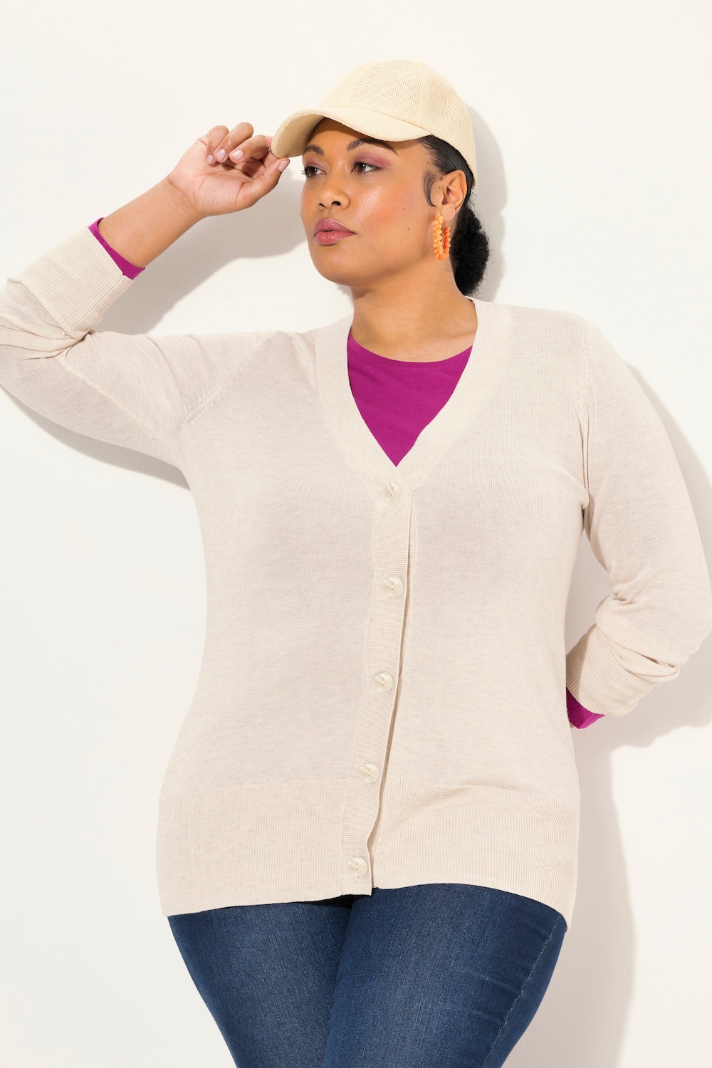 Große Größen Strickjacke, Damen, gelb, Größe: 50/52, Viskose/Polyester, Ulla Popken Große Größen Strickjacke, Damen, gelb, Größe: 50/52, Viskose/Polyester, Ulla Popken von Ulla Popken