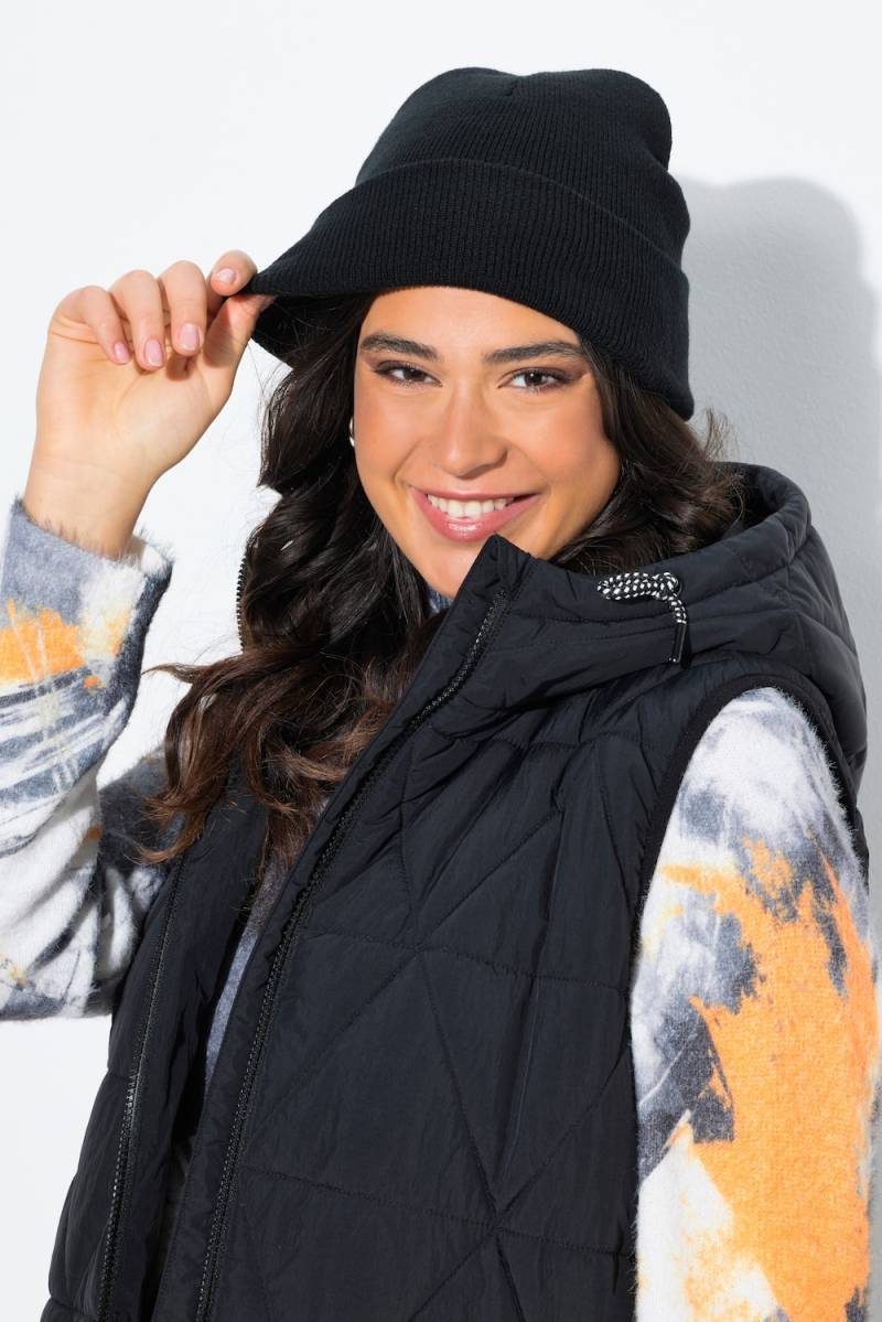 Große Größen Strickmütze, Damen, schwarz, Größe: One Size, Synthetische Fasern, Ulla Popken von Ulla Popken