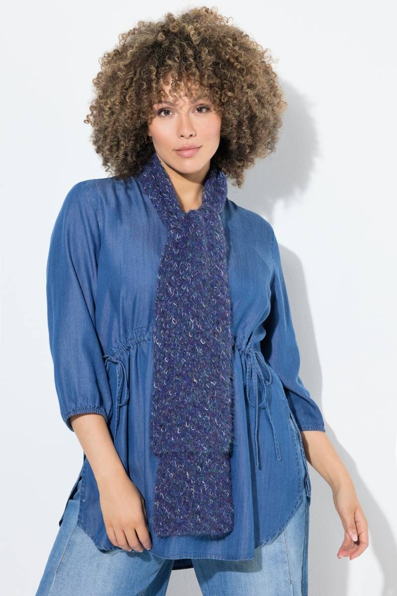 Große Größen Strickschal, Damen, blau, Größe: One Size, Polyester/Wolle, Ulla Popken von Ulla Popken