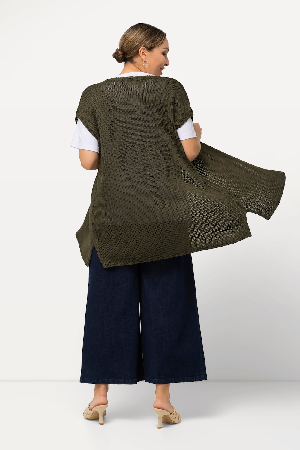 Große Größen Strickweste, Damen, braun, Größe: 54/56, Synthetische Fasern, Ulla Popken von Ulla Popken