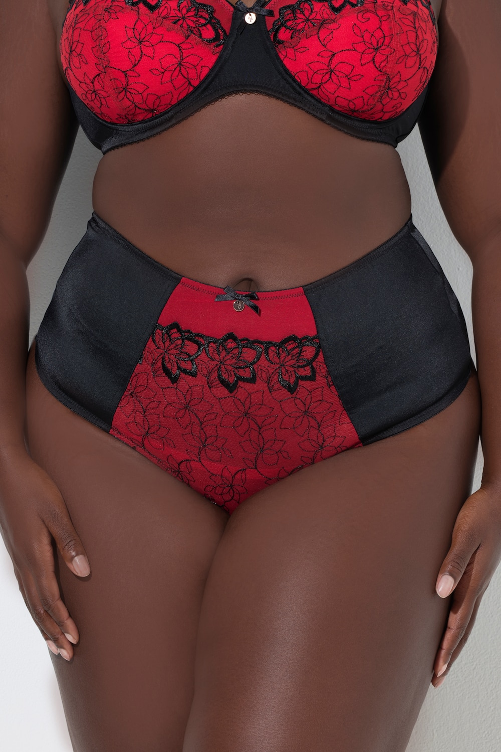 Große Größen String-Panty, Damen, rot, Größe: 46/48, Baumwolle/Synthetische Fasern/Polyester, Ulla Popken von Ulla Popken