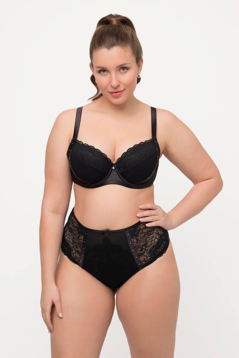 Große Größen String-Panty, Damen, schwarz, Größe: 62/64, Baumwolle/Synthetische Fasern/Elasthan, Ulla Popken von Ulla Popken