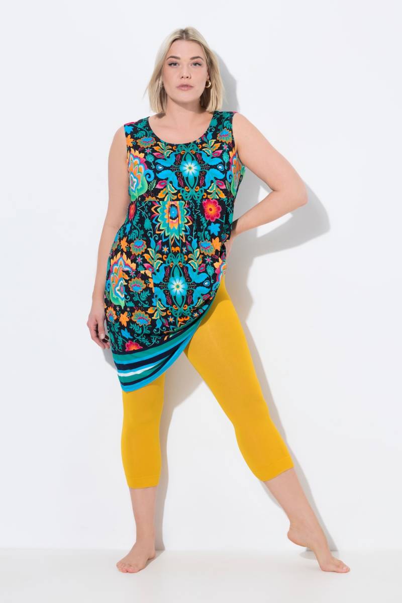 Große Größen Strumpf-Capri, Damen, gelb, Größe: 46/48, Synthetische Fasern/Elasthan, Ulla Popken von Ulla Popken