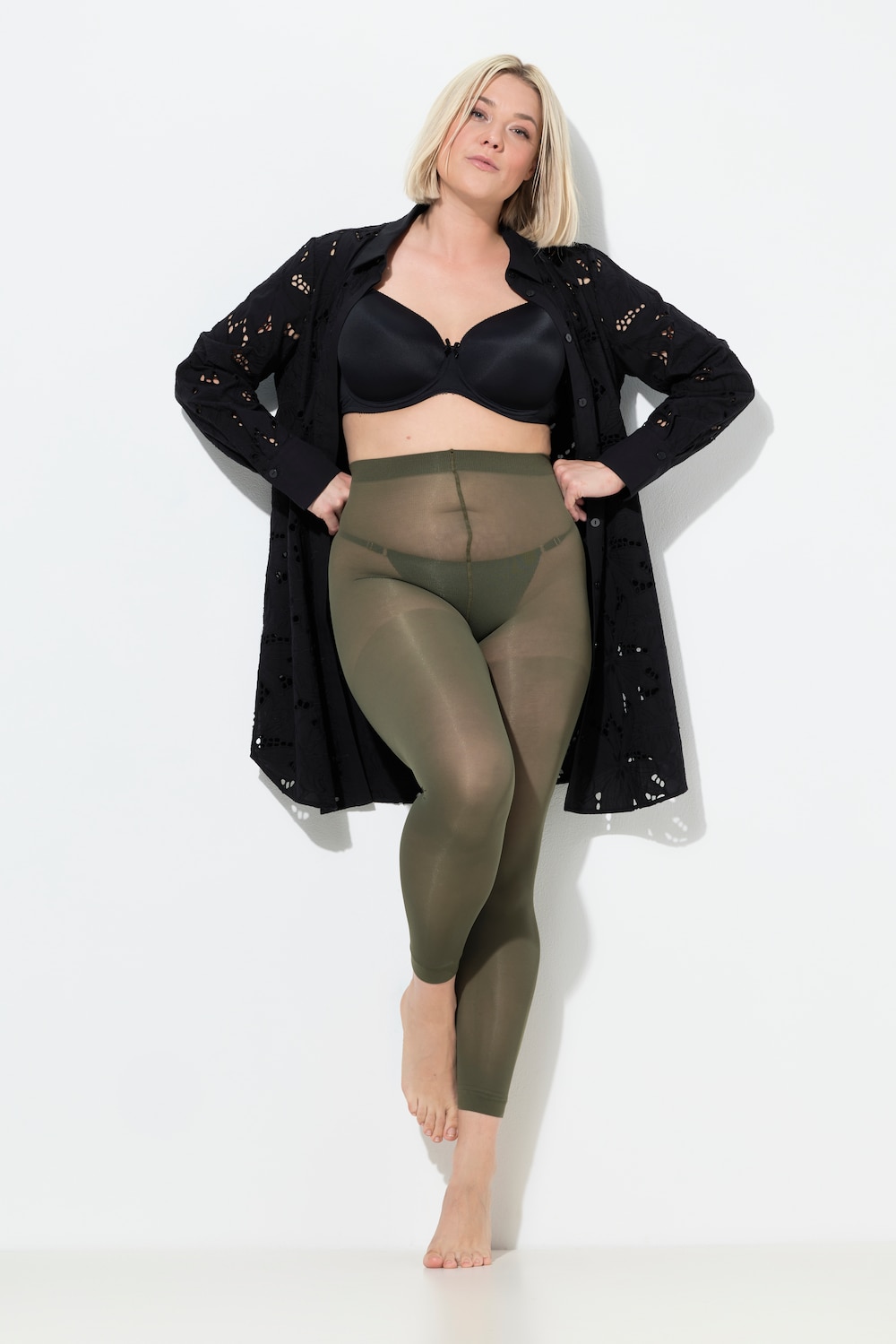 Große Größen Strumpf-Leggings, Damen, braun, Größe: 52/54, Synthetische Fasern, Ulla Popken von Ulla Popken