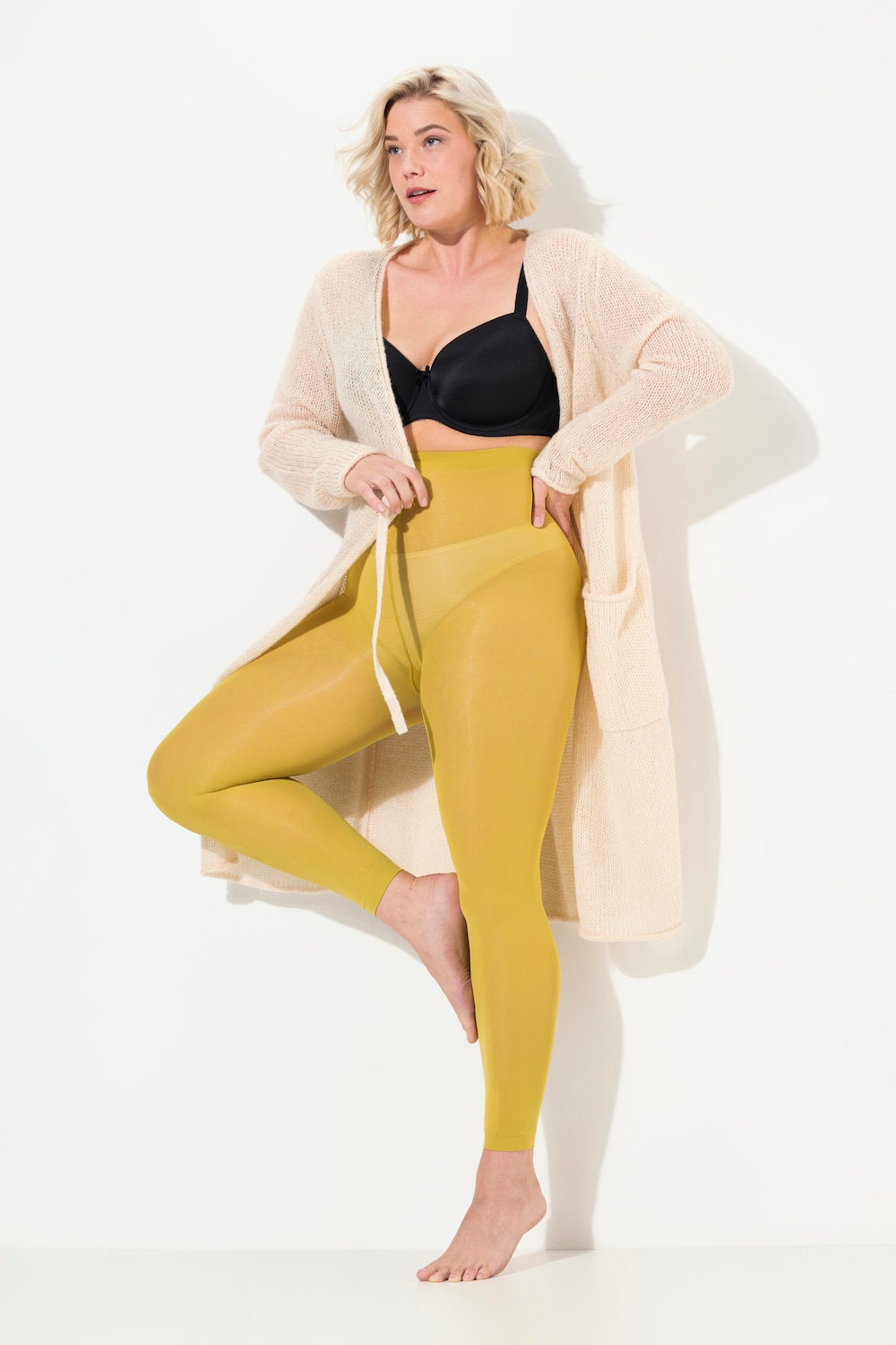 Große Größen Strumpf-Leggings, Damen, grün, Größe: 56/58, Synthetische Fasern, Ulla Popken von Ulla Popken