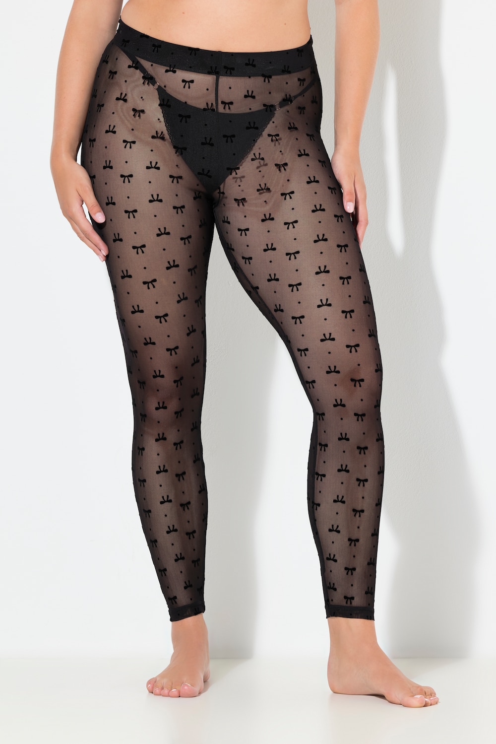 Große Größen Strumpf-Leggings, Damen, schwarz, Größe: 42/44, Polyester, Ulla Popken von Ulla Popken