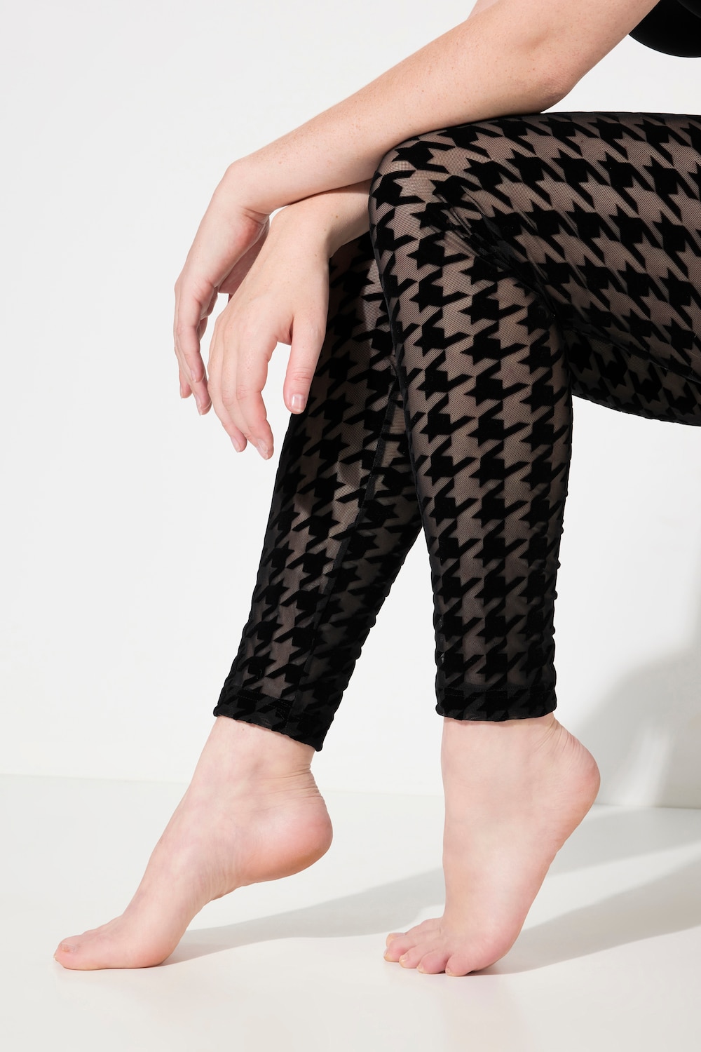 Große Größen Strumpf-Leggings, Damen, schwarz, Größe: 62/64, Polyester, Ulla Popken von Ulla Popken
