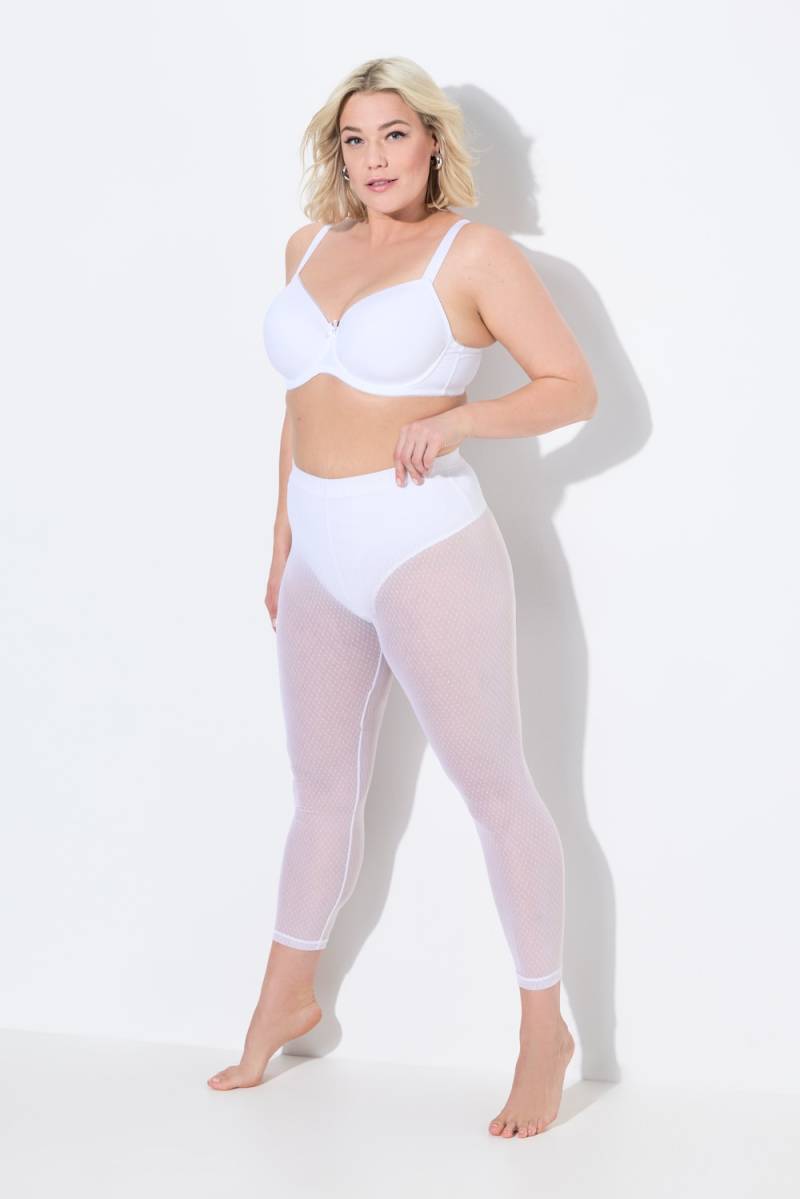 Große Größen Strumpf-Leggings, Damen, weiß, Größe: 46/48, Synthetische Fasern, Ulla Popken von Ulla Popken