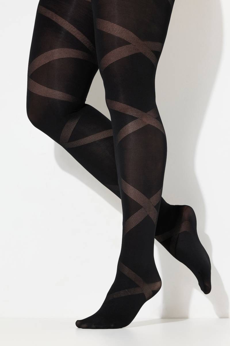 Große Größen Strumpfhose, Damen, schwarz, Größe: 50/52, Synthetische Fasern, Ulla Popken von Ulla Popken