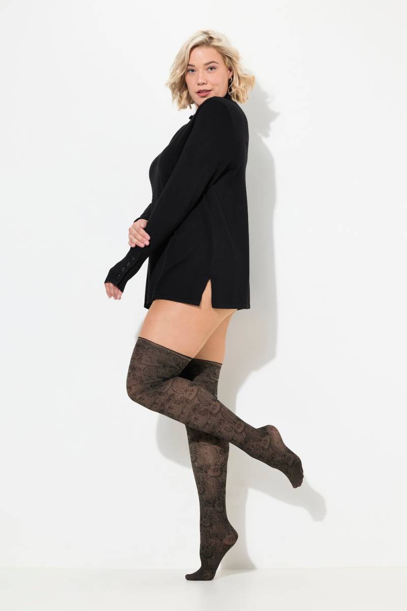 Große Größen Strumpfhose, Damen, schwarz, Größe: 54/56, Synthetische Fasern, Ulla Popken von Ulla Popken