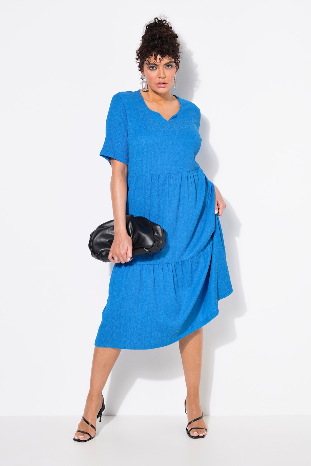Große Größen Stufenkleid, Damen, blau, Größe: 54/56, Polyester, Ulla Popken Große Größen Stufenkleid, Damen, blau, Größe: 54/56, Polyester, Ulla Popken von Ulla Popken
