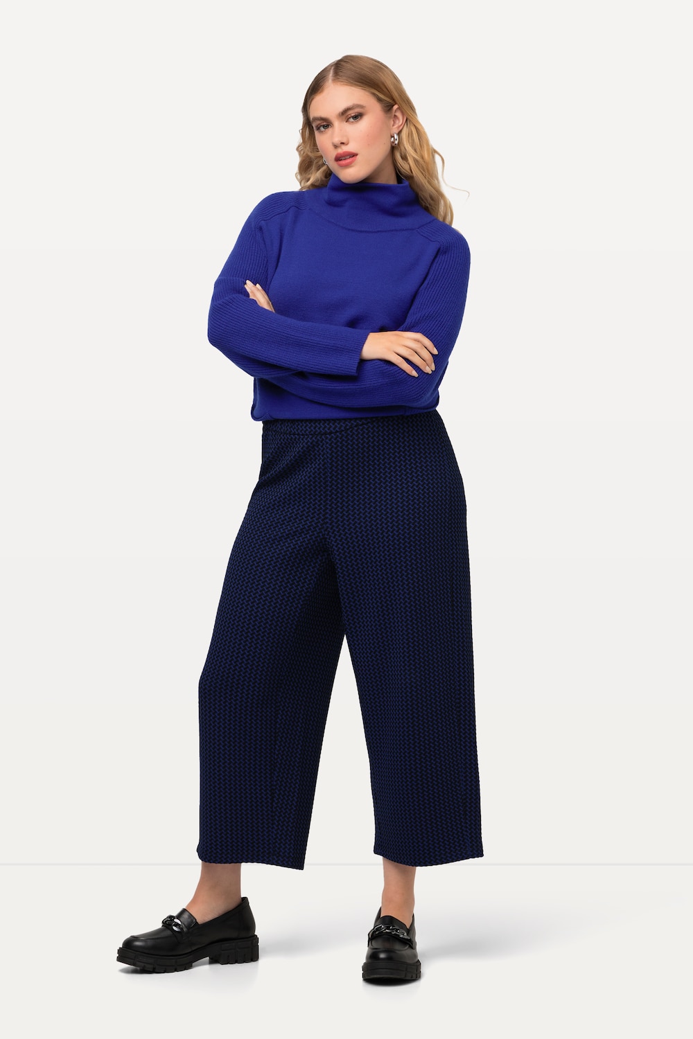 Große Größen Sweat-Culotte Sienna, Damen, blau, Größe: 48, Polyester, Ulla Popken von Ulla Popken