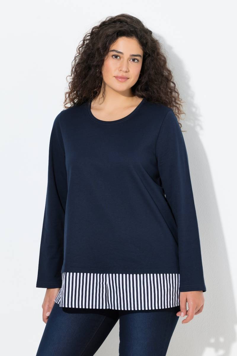 Große Größen Sweater, Damen, blau, Größe: 46/48, Baumwolle/Polyester, Ulla Popken von Ulla Popken