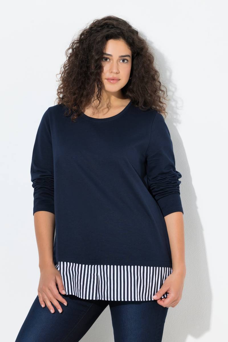 Große Größen Sweater, Damen, blau, Größe: 58/60, Baumwolle/Polyester, Ulla Popken von Ulla Popken